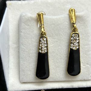 Earrings (Black & Golden Colour)