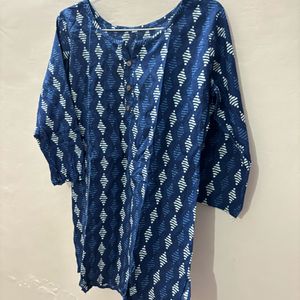 Indigo blue jaipuri kurti