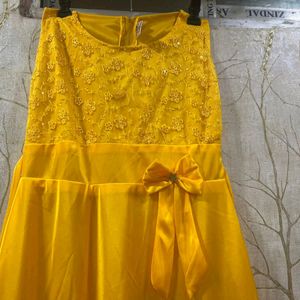 New Design Yellow Frock