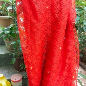 Beautiful Surat Net Saree Without Blouse