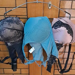 Combo Of Three Imported Fabric Bra