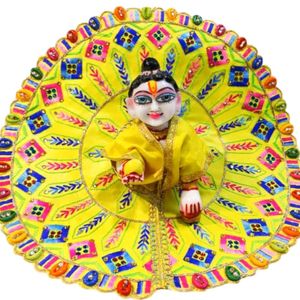 White Marble Polyester Laddu Gopal Ji