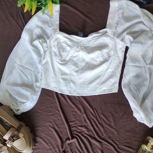 shein white top