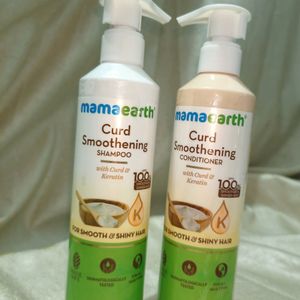 Mamaearth Curd Smoothening Shampoo And Conditioner