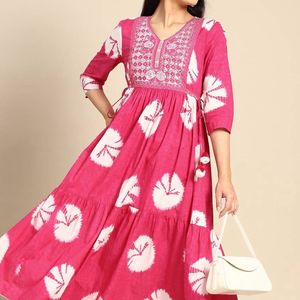 Rose Anarkali Kurta Set For Traditional Wear