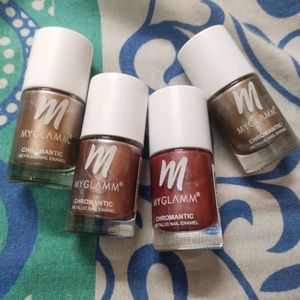 Myglamm  (2 Qnt )Chromantic Metallic 💅 Ename