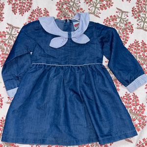 Babyhug Cotton Knit Full Sleeve Frock