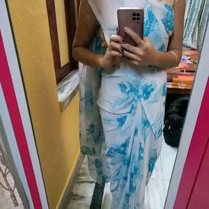 chiffon saree with blouse