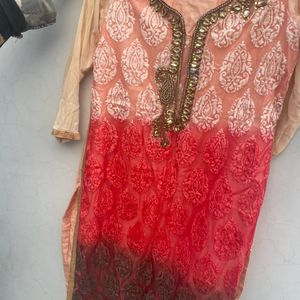 Peach Kurti For Women