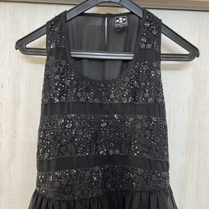 Black Sequined Dress