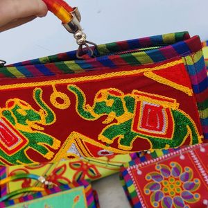 Kutchi HandWork  Colourful Clutches