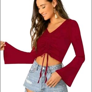 🤩🤩New Causal Butterfly Sleeves Girl Crop T Shirt