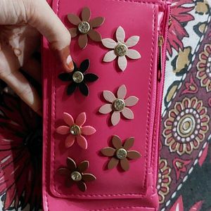 Pink Flower Wallet