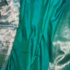 New Silk Saree With Unstich Blouse