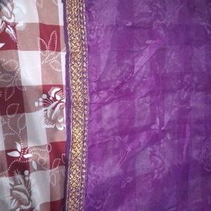 It Is Blouse Peace Of the  Purple Saree