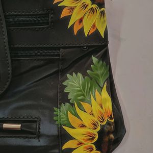 Handpainted Sunflower Purse