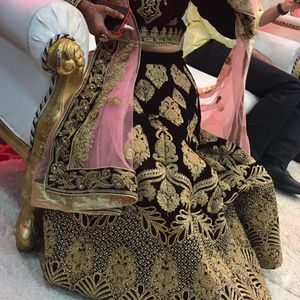 Wine Colour Lengha