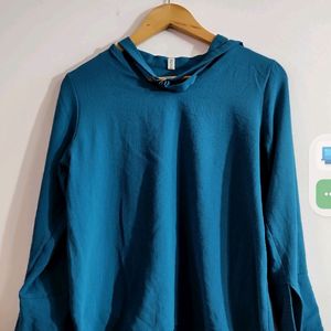 Georgette Teal Blue Top