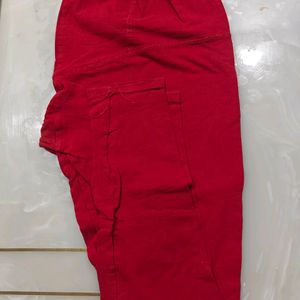 Red women legging