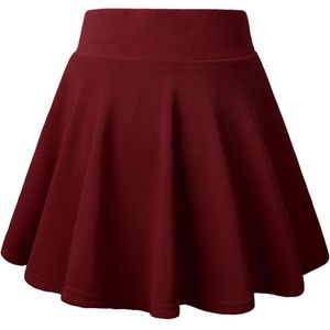 Maroon Flared Skirt with inbuilt shorts