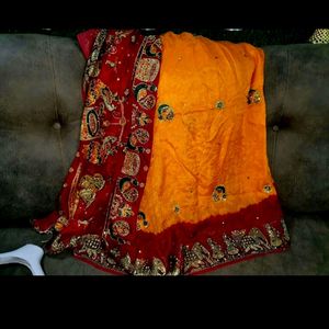 Beautiful mustard yellow saree