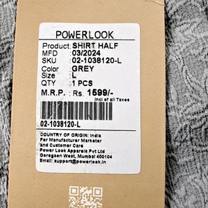 Powerlook Grey Designer Shirt