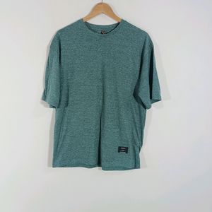 Sea Green Plain Casual T-Shirt (Men)