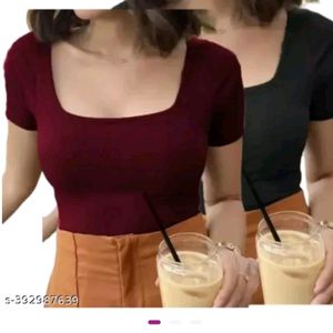 Square Neck Ribbed Top