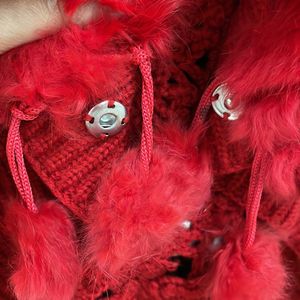 Fancy Red Winter Shrug