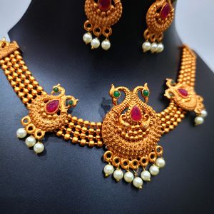 Necklace In Temple Jwellery