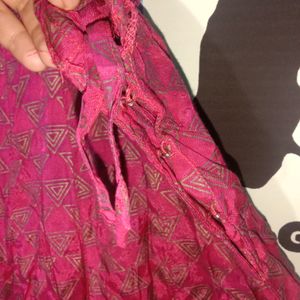 Traditional/Ethnic Pink Plazza Cum Skirt!! In Gre