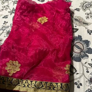 Pink Net Dupatta Unused Very Attractive For Festiv