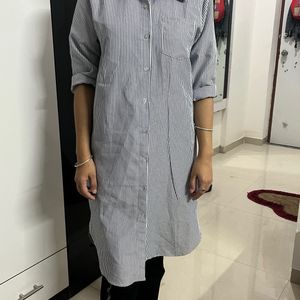 A Long Over Size Shirt.