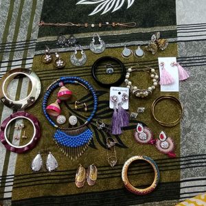 Used Earrings, Ring, Bangles,