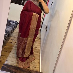 Maroon Saree