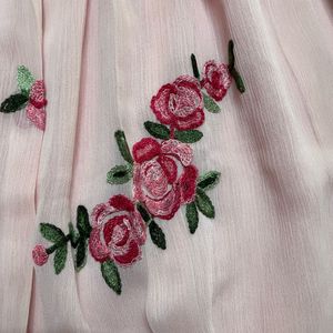 Pink Embroidered Dress