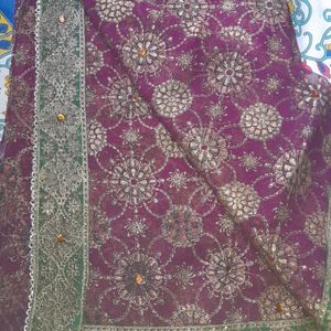 Khadu Print stone Detalinng Saree