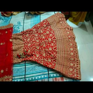 Red Velvet Lehenga