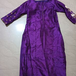 Silk Salwar Suit With Pant And Dupatta