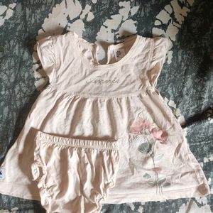 Annie Nude Color Frock Set