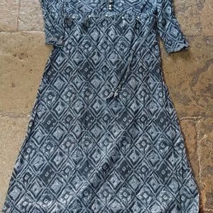 Grey A-line Kurti