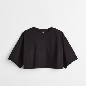 H&M Cropped Cotton T-shirt