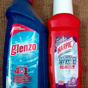 Harpic And Glenzo Bathroom Or Toilet Cleaner