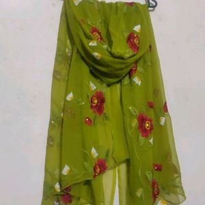 Henna Green Dupatta