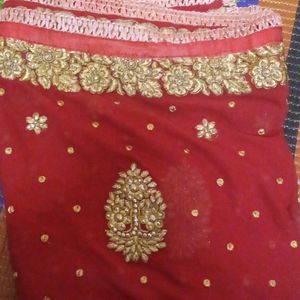 beautiful red color dupatta