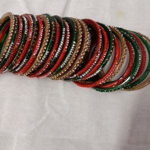 Bridal Bangle Set Red And Green