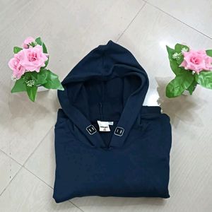 Navy Blue Full Hand Solid MEN SWEATSHIRT