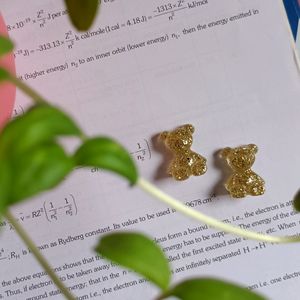 Shimmering Teddy Earrings 🧸