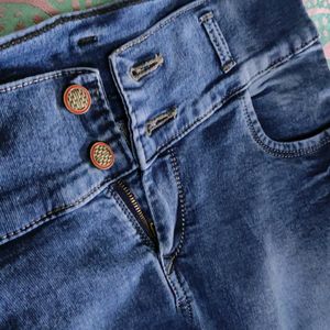 Terific High Waist Blue Jeans For Girls