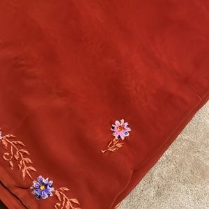 Aesthetic Floral Border Saree